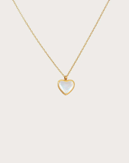 Mother of Pearl Heart Necklace