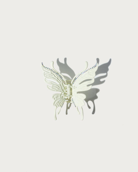 White Butterfly Hair Claw
